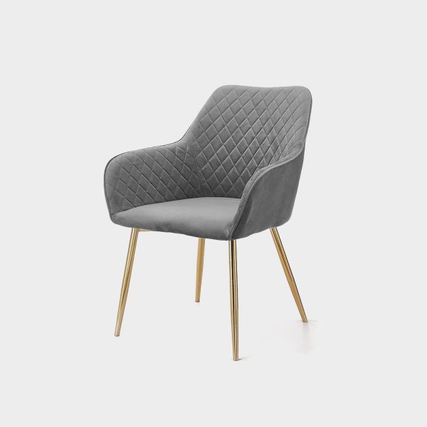 صندلی ناهارخوری رستوران مدرن لوکس آنجلا از پارچه مخملی نوردیک